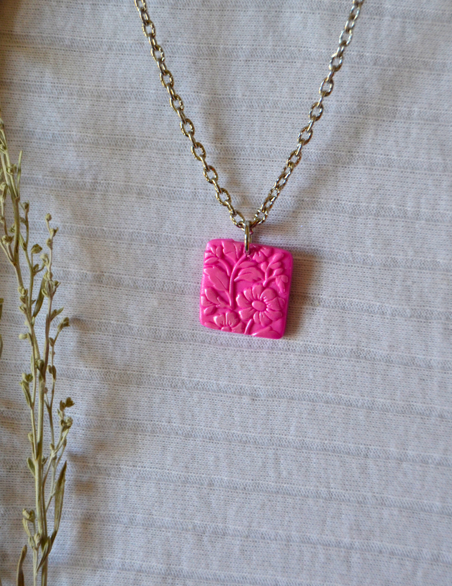 Handmade Necklace (Silver Chain)