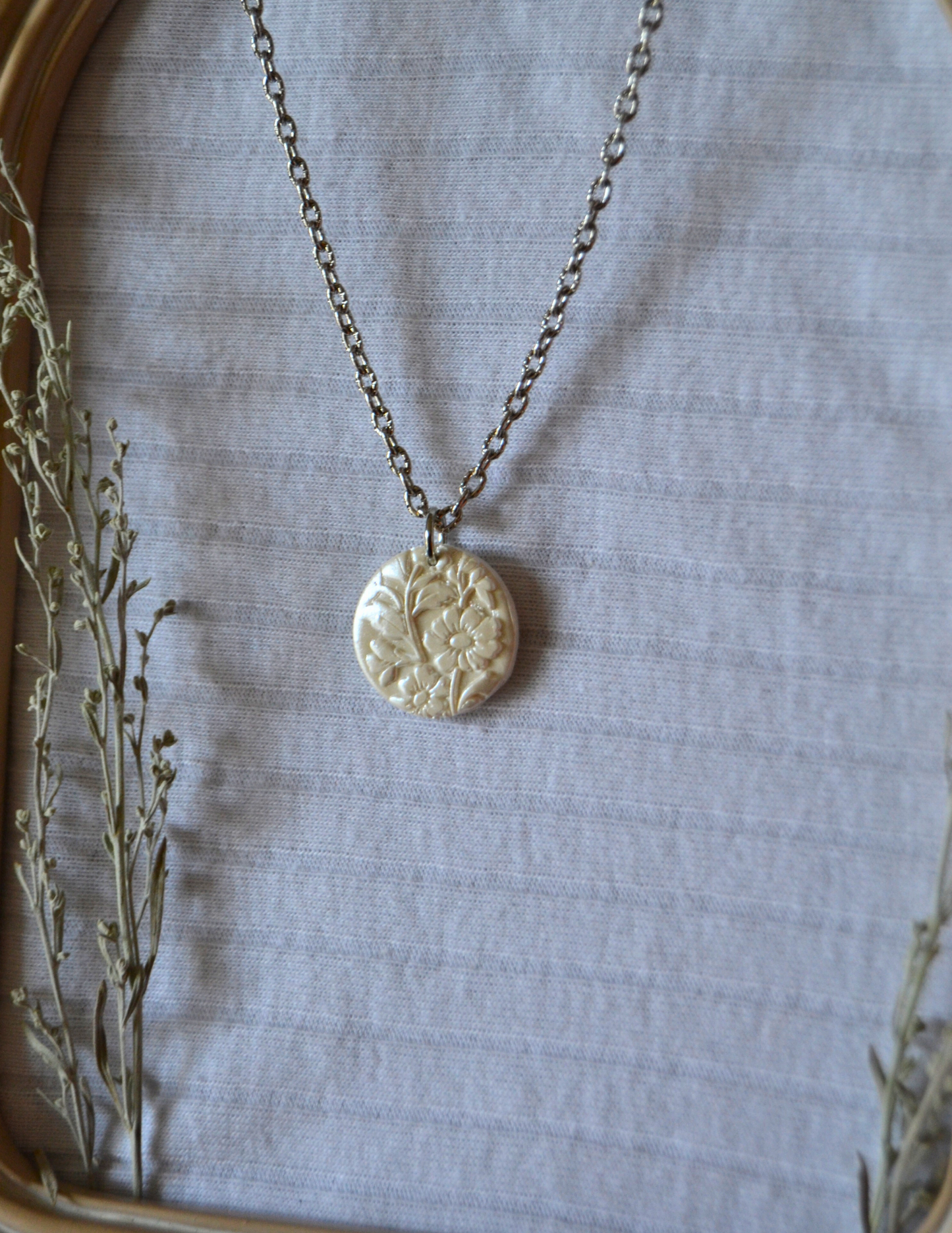 Handmade Necklace (Silver Chain)