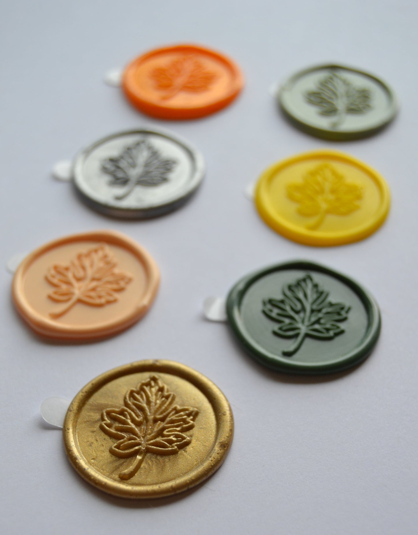 Harvest Leaf Wax Seal Sticker