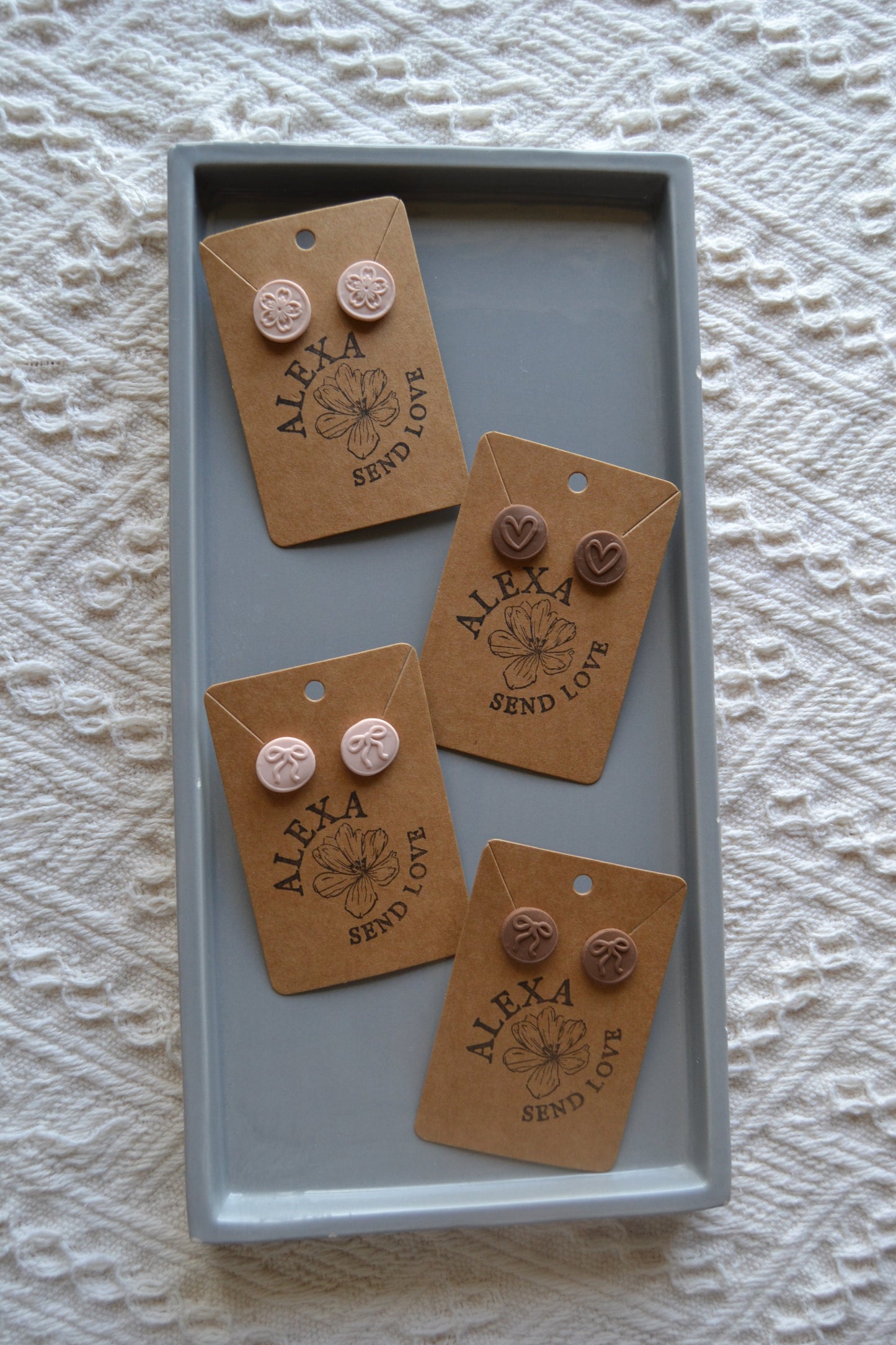 Mini Wax Seal Earrings (Stainless Steel)