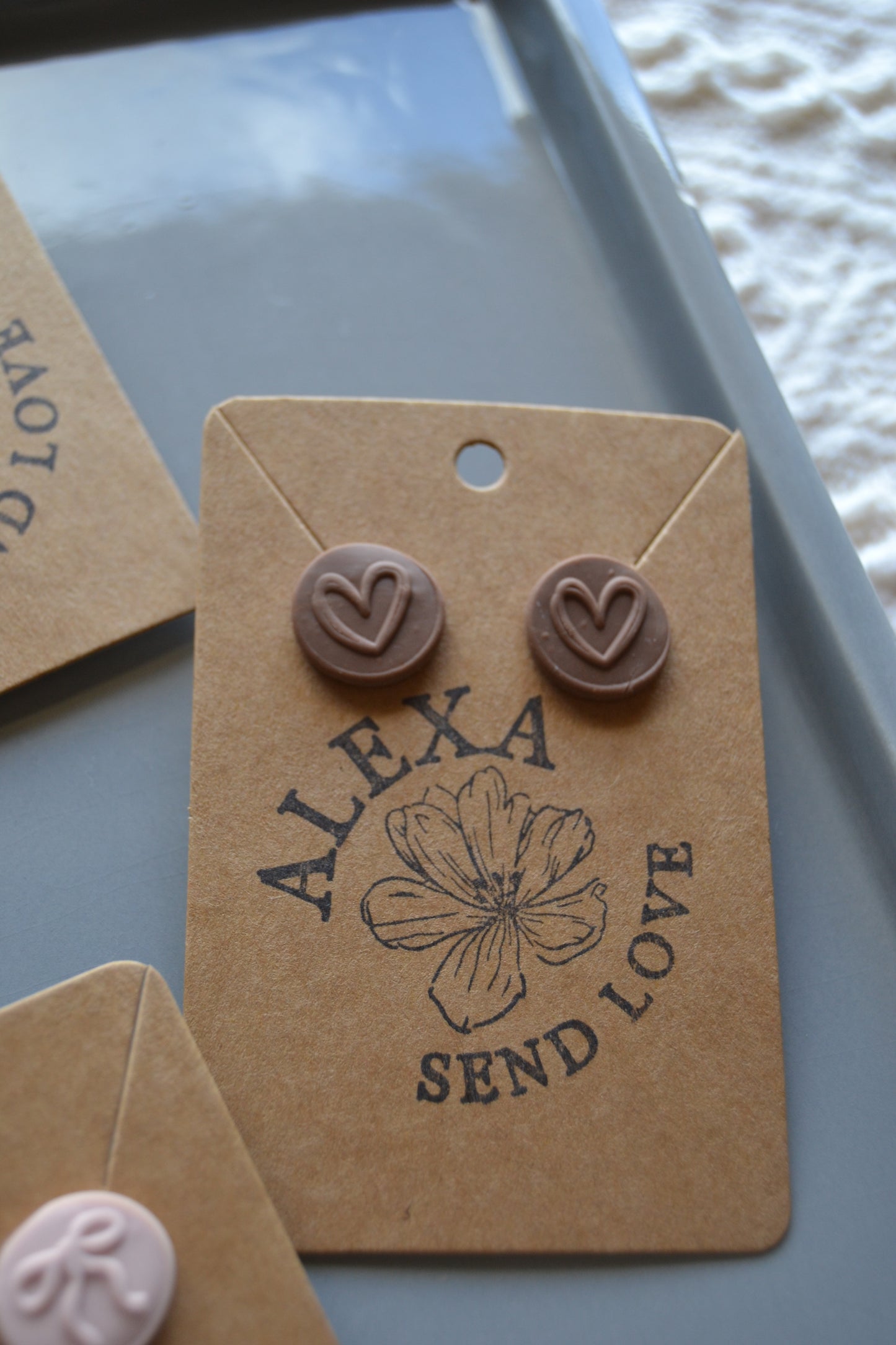 Mini Wax Seal Earrings (Stainless Steel)