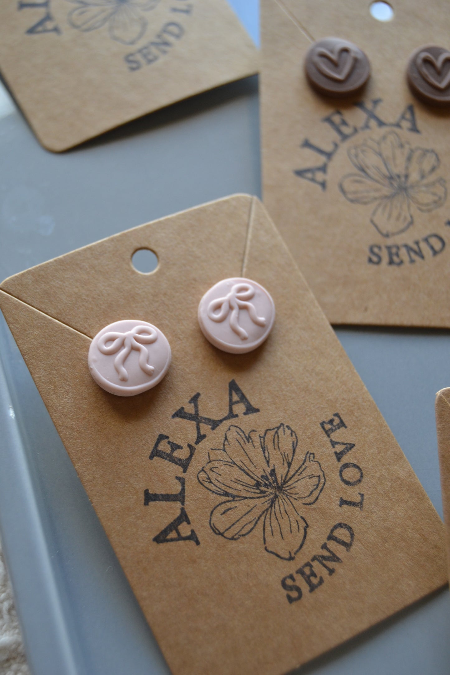 Mini Wax Seal Earrings (Stainless Steel)