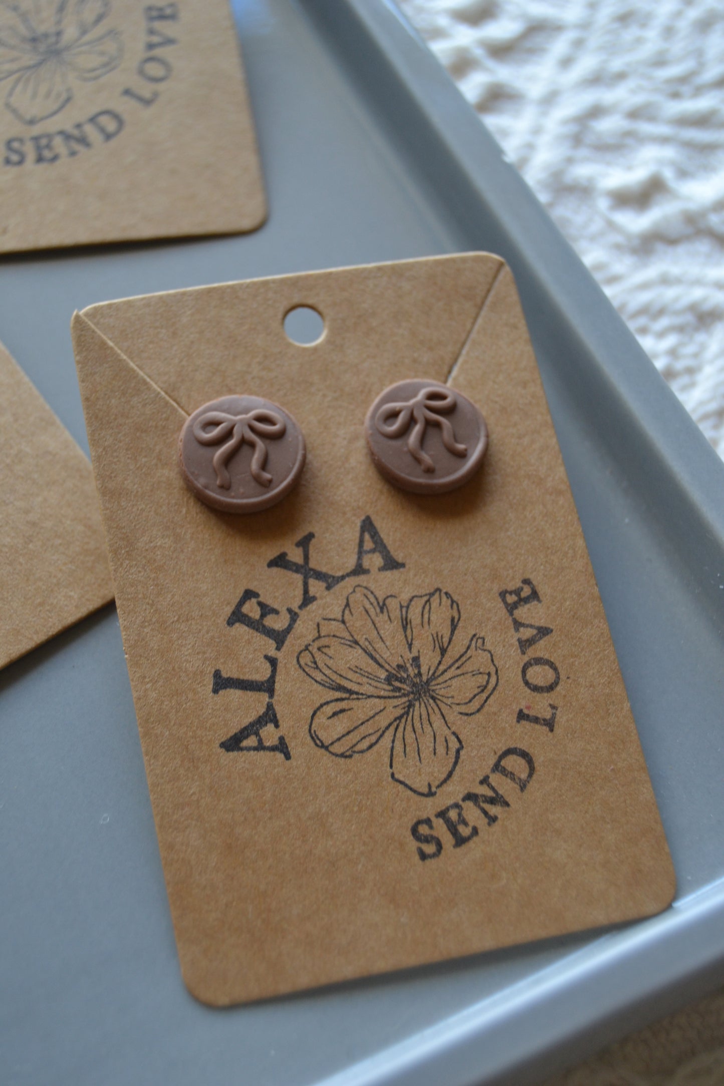 Mini Wax Seal Earrings (Stainless Steel)
