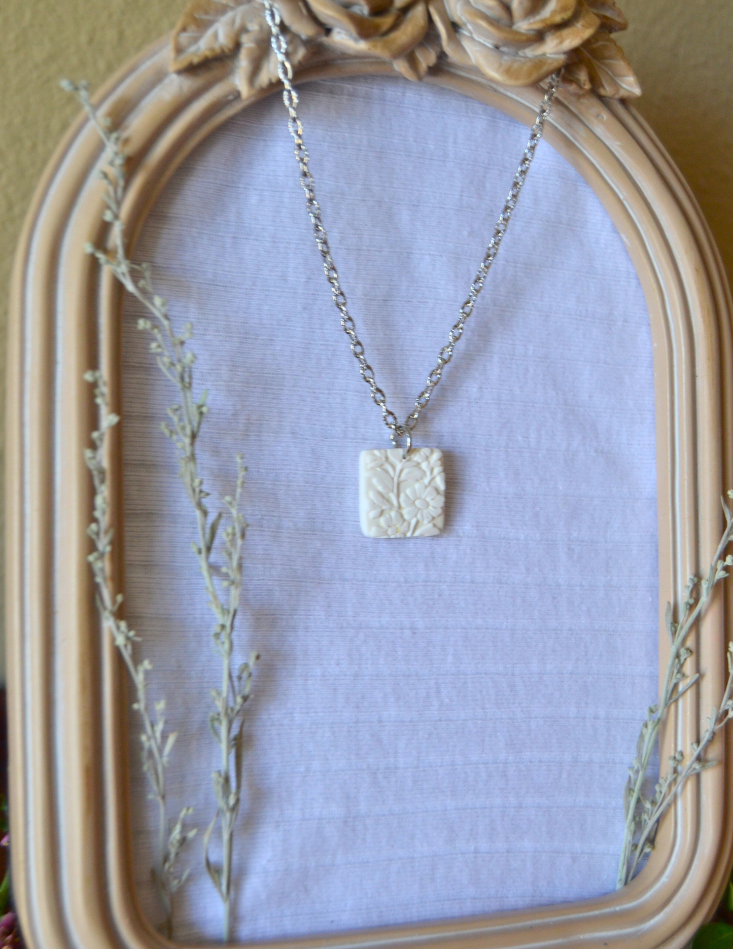 Handmade Necklace (Silver Chain)