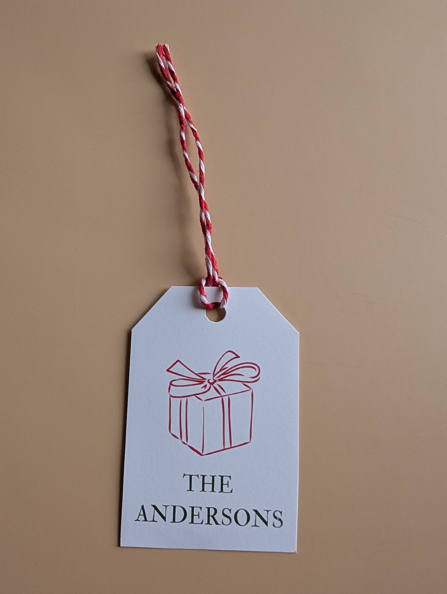 Last Name Present Gift Tag