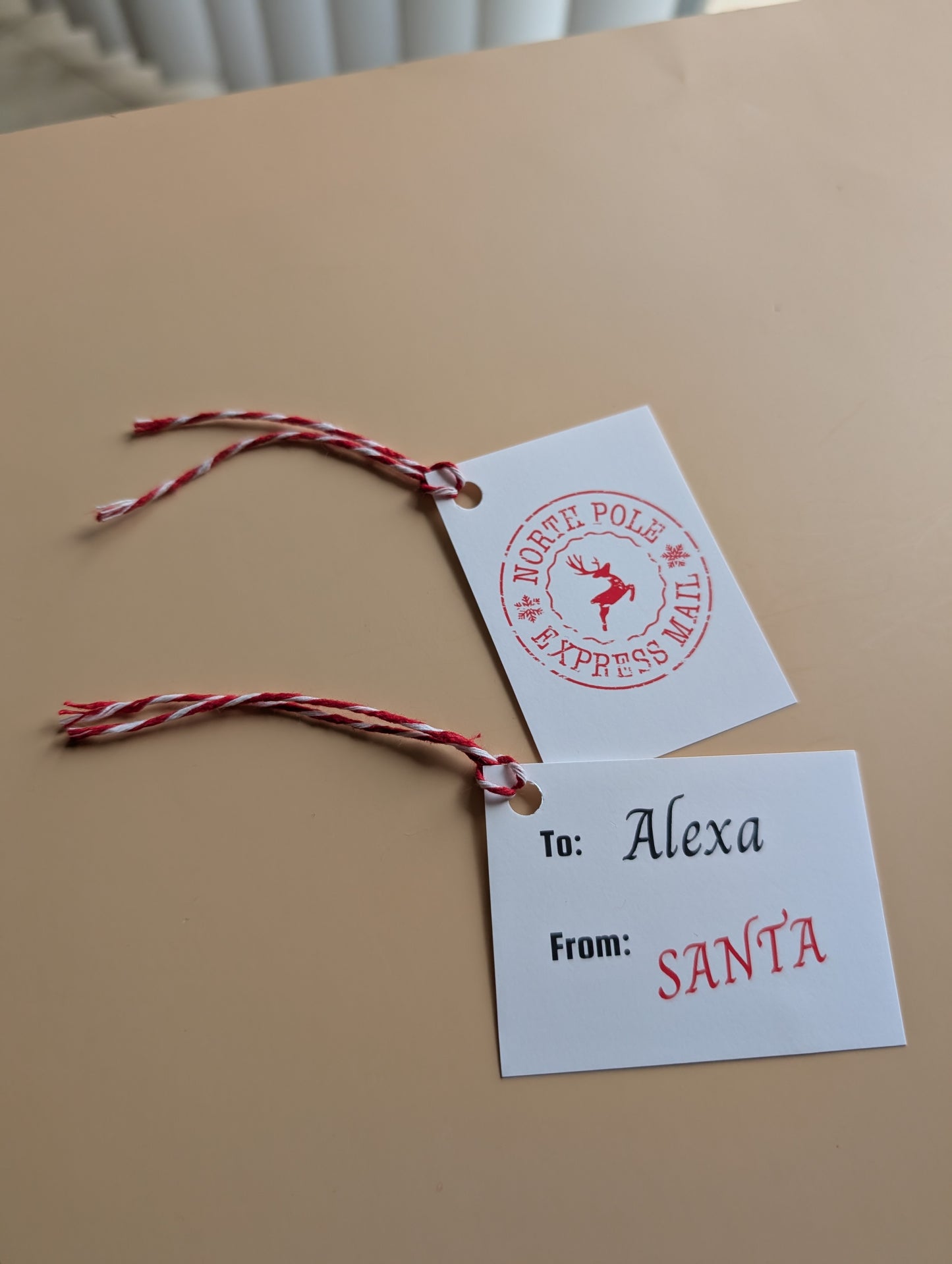 North Pole Express Mail Gift Tag
