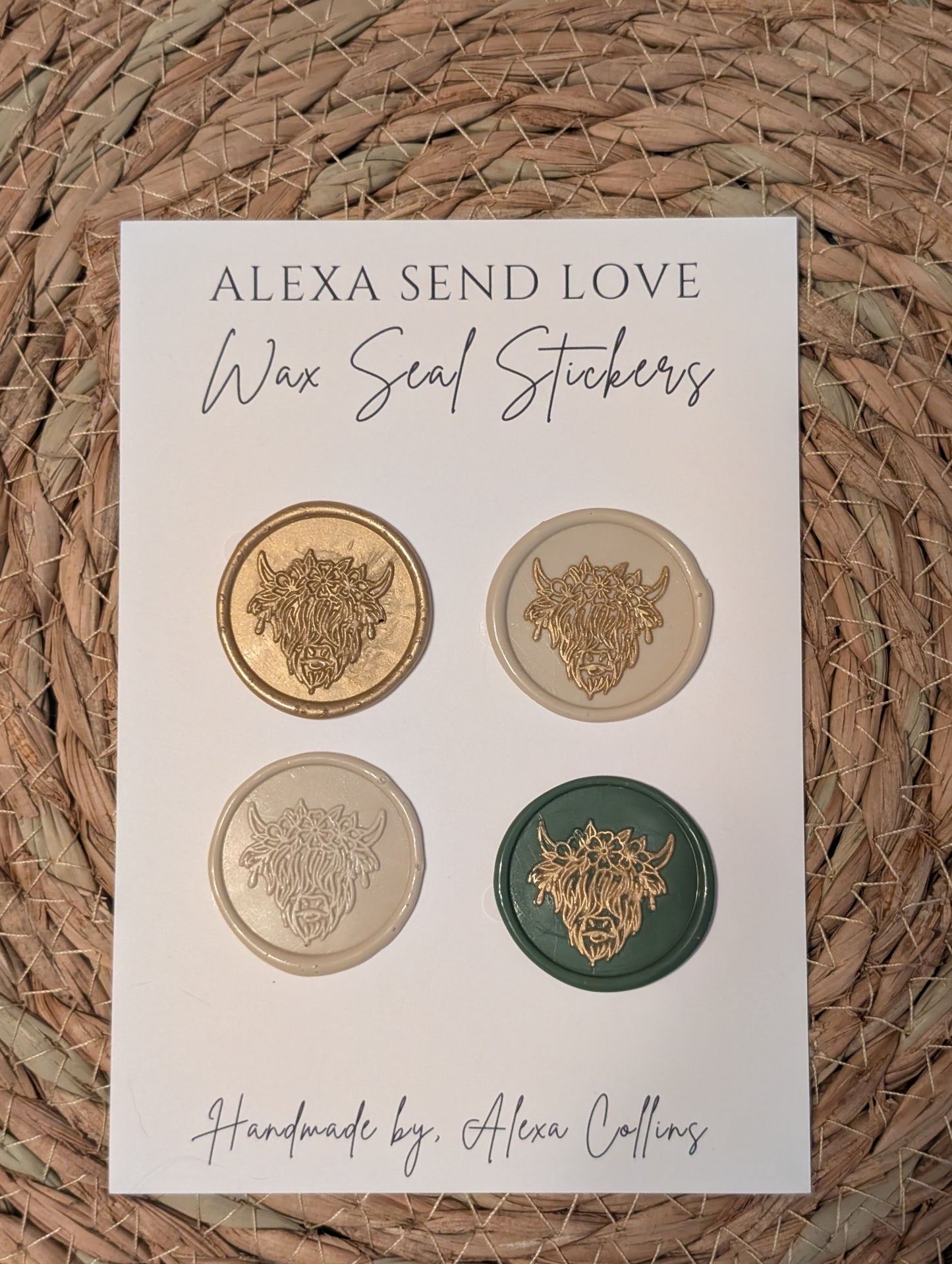 Highland Cow Wax Seal Pack (4)