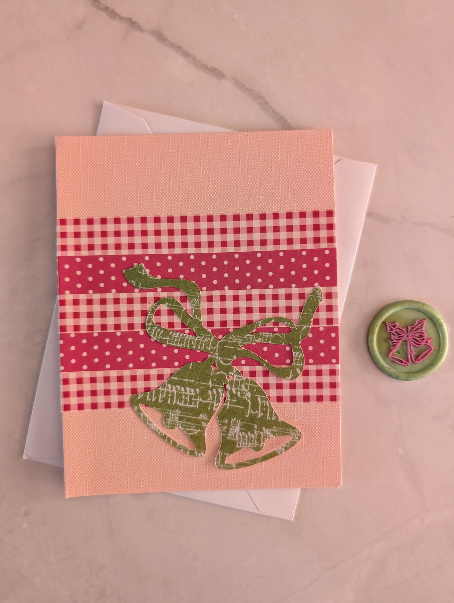 Handmade Pink Christmas Card