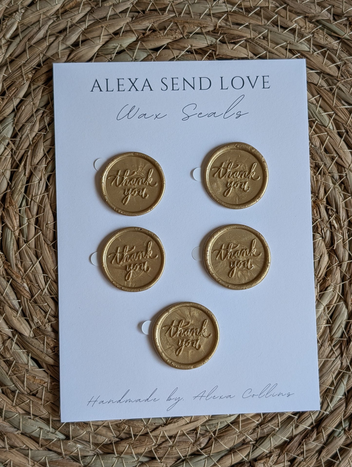 Gold Thank You Wax Seal Pack (5)