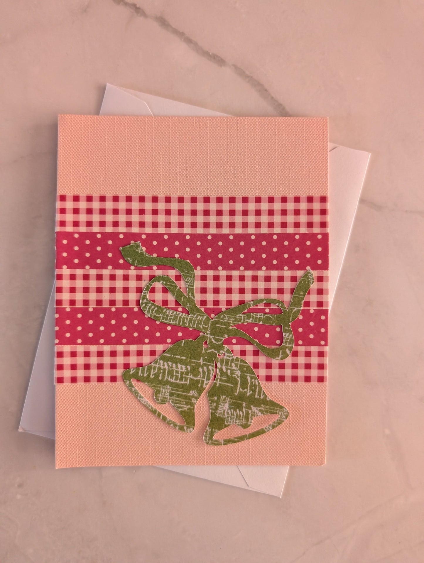 Handmade Pink Christmas Card