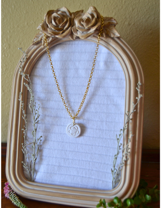 Mini Wax Seal Necklace (Gold Chain)