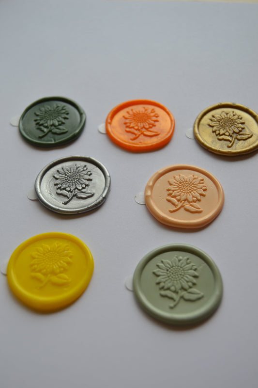 Sunflower Wax Seal Sticker