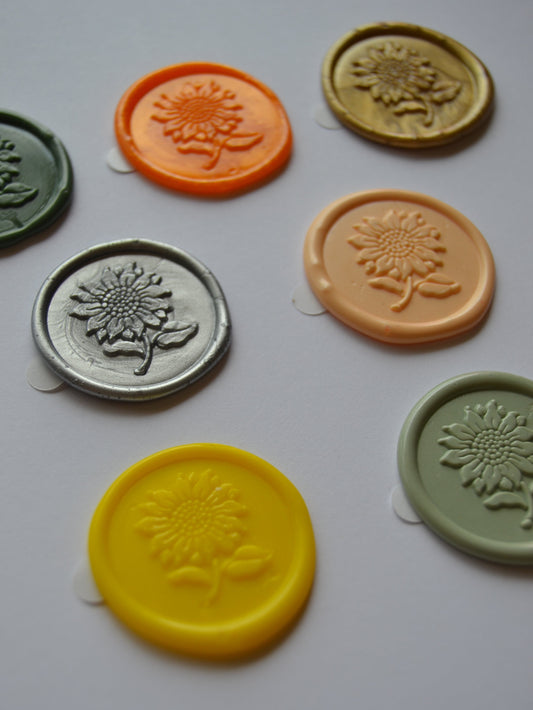 Sunflower Wax Seal Sticker