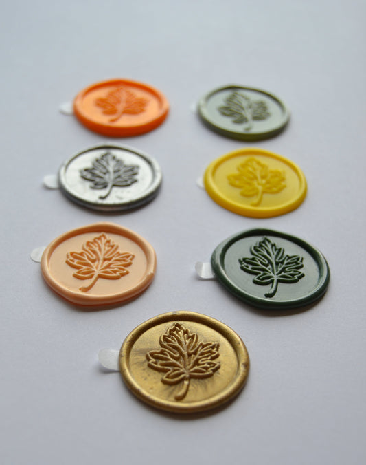 Harvest Leaf Wax Seal Sticker