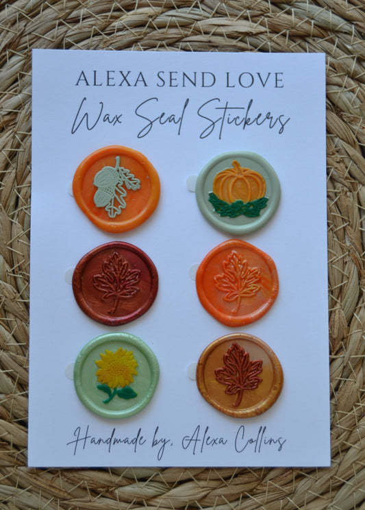 Falling for Fall Wax Seal Sticker Set – 1" Handmade Seals