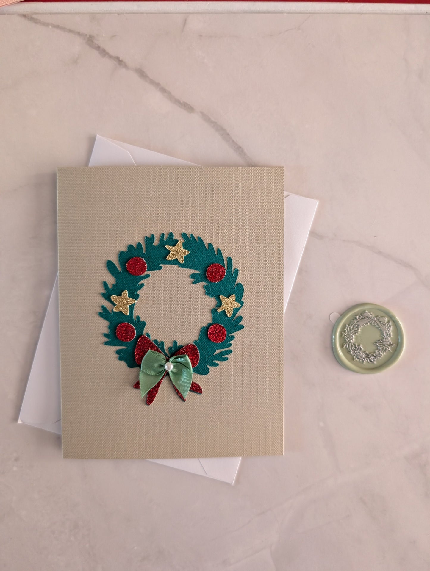 Handmade Wreath Card