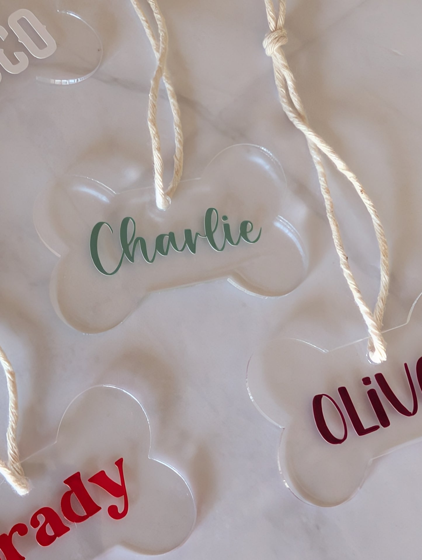 Dog Name Ornament