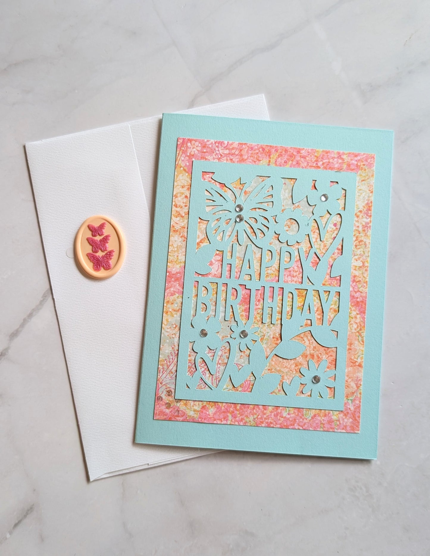 Handmade “Happy Birthday” Greeting Card