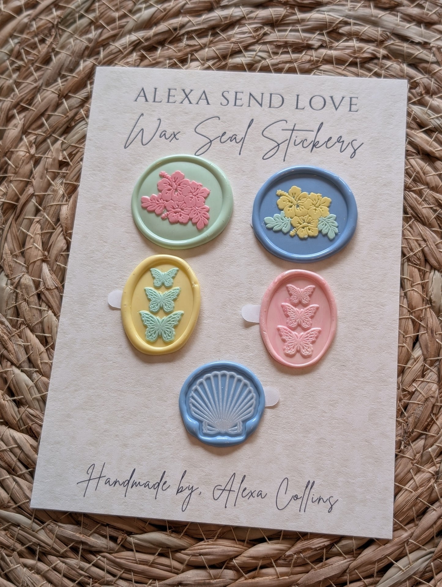 Coastal Garden Wax Seal Sticker Pack