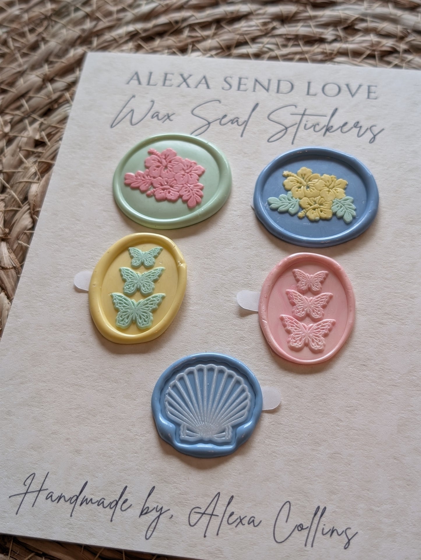 Coastal Garden Wax Seal Sticker Pack