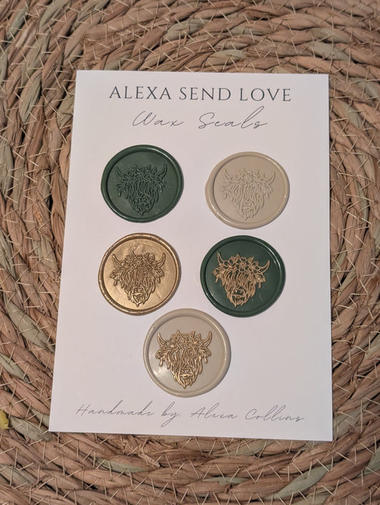 Highland Cow Wax Seal Pack (5)