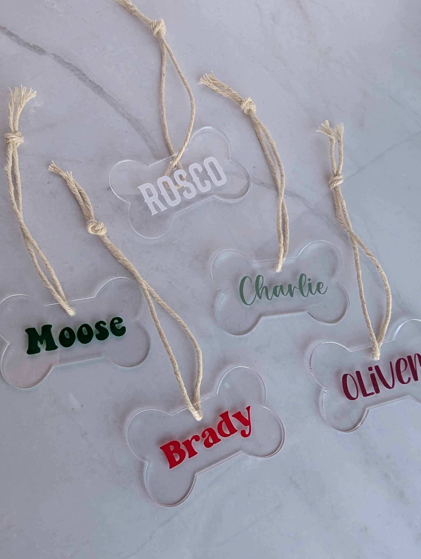 Dog Name Ornament