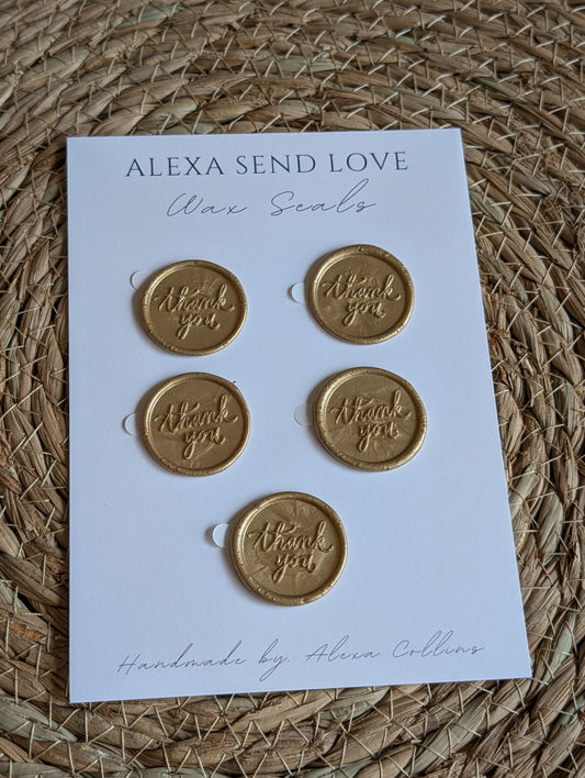 Gold Thank You Wax Seal Pack (5)
