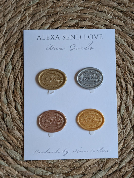 Metallic Birthday Wax Seal Pack (4)